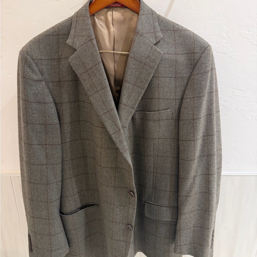 Hart Schaffner Marx Gray Plaid Blazer